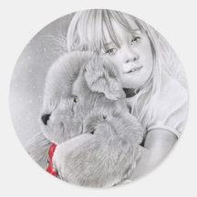 Pegatina del regalo del oso de peluche del navidad