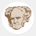 Pegatina del retrato de Schopenhauer