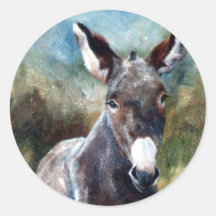 Pegatina del retrato del burro