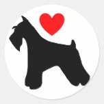 Pegatina del Schnauzer del amor