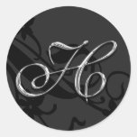 Pegatina del sello del sobre del boda de la letra 