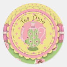 Pegatina del servicio de té
