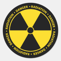 Pegatina del símbolo de la radiación