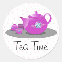 Pegatina del sobre de la fiesta del té