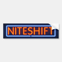 Pegatina del tablero de Niteshift Etiqueta De Parachoque