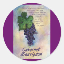 Pegatina del vino de Cabernet-Sauvignon