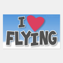 Pegatina del vuelo del amor de Cartoony I