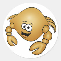 pegatina del zodiaco del cáncer del dibujo animado