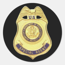 Pegatina diplomático de la seguridad (fondo negro)