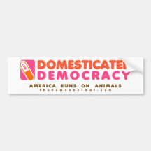 Pegatina domesticado de la democracia etiqueta de parachoque