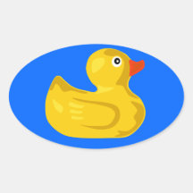 Pegatina Ducky del óvalo del pato