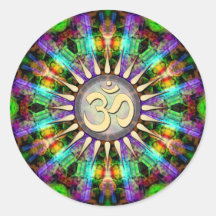 Pegatina espiritual de oro del arte de Aum de la m
