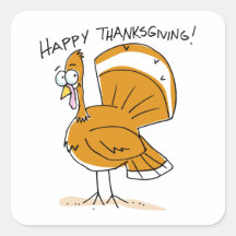 Pegatina feliz de Turquía de la acción de gracias