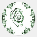 Pegatina floral adornado del remolino