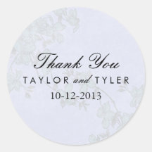 Pegatina floral azul enorme del boda