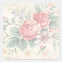 Pegatina floral de los rosas