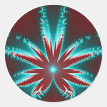 Pegatina frío del fractal de la quemadura