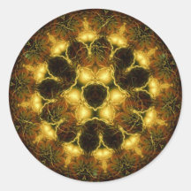 Pegatina geométrico del arte del bosque de oro osc