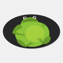 Pegatina gordo de la rana