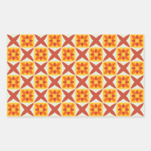 Pegatina inspirado retro vibrante del modelo