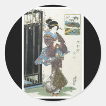 Pegatina japonés antiguo del arte