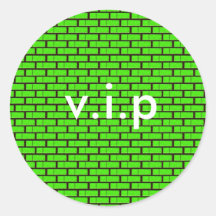 pegatina ladrillos verdes, v.i.p
