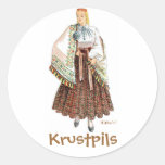 Pegatina letón del traje (Krustpils)