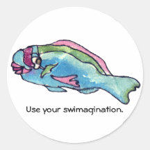 Pegatina lindo de los pescados de Swimagination