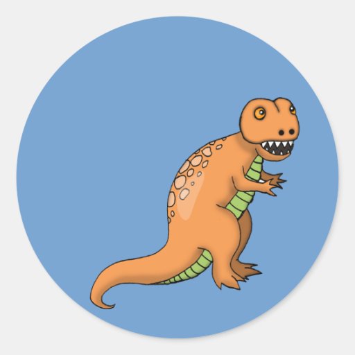 Pegatina lindo del dinosaurio de T-Rex
