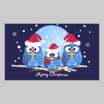 Pegatina lindo del navidad con los búhos pegatinas