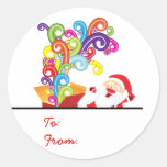 Pegatina lindo del navidad de la caja de Papá Noel