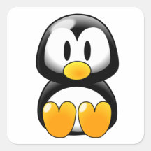 Pegatina lindo del pingüino del bebé