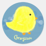 Pegatina lindo del polluelo del bebé de Grayson