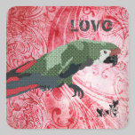 Pegatina majestuoso del amor del Macaw pegatinas