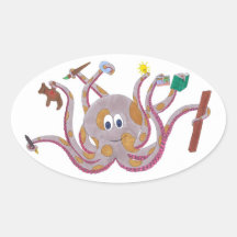 Pegatina manchado del pulpo