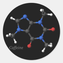 Pegatina modelo molecular del cafeína