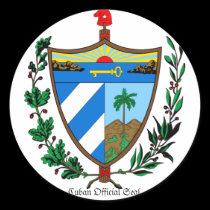 Pegatina oficial cubano del sello pegatinas
