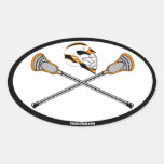 Pegatina oval de LaCrosse (personalizable)