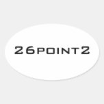 pegatina oval del maratón 26Point2 (26,2)