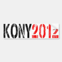 PEGATINA PARA EL PARACHOQUES 2012 DE KONY ETIQUETA DE PARACHOQUE