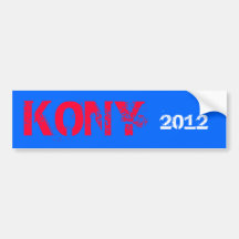 Pegatina para el parachoques 2012 de Kony Pegatina De Parachoque
