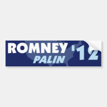 Pegatina para el parachoques 2012 de Romney Palin Etiqueta De Parachoque