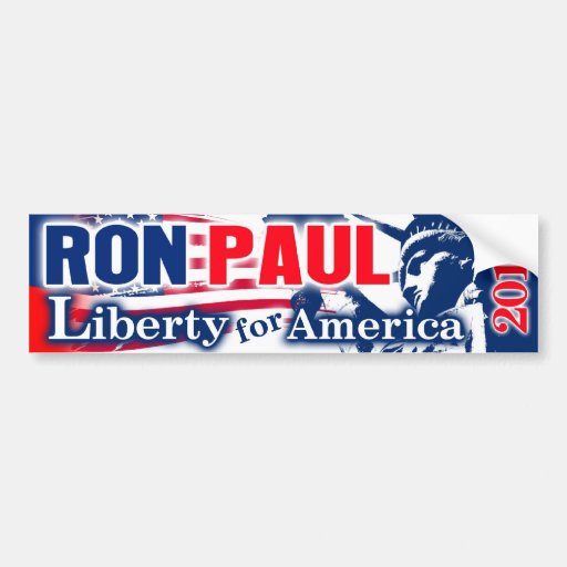 Pegatina para el parachoques 2012 de Ron Paul Etiqueta De Parachoque