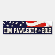Pegatina para el parachoques 2012 de Tim Pawlenty Etiqueta De Parachoque