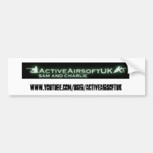 Pegatina para el parachoques activa de Airsoft Pegatina De Parachoque
