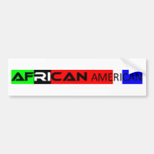 Pegatina para el parachoques afroamericana etiqueta de parachoque
