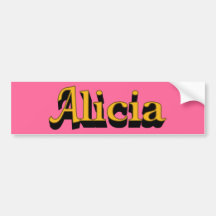 Pegatina para el parachoques de Alicia Etiqueta De Parachoque