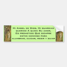 Pegatina para el parachoques de Angel de Dios Etiqueta De Parachoque