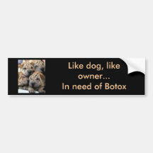 Pegatina para el parachoques de Botox del perrito Pegatina De Parachoque