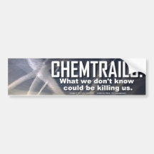 Pegatina para el parachoques de Chemtrails Etiqueta De Parachoque